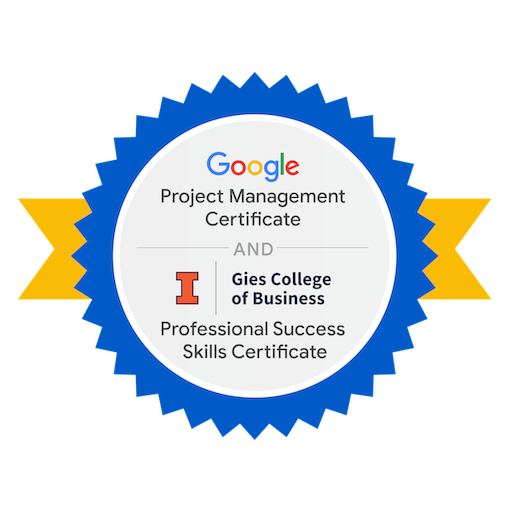 Google Project Management & Professional Success Skills badge